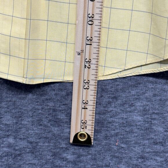 Brooks Brothers Men Yellow Plaid Button Down Shirts Size 17-4/5 - Picture 5 of 7